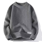Men’s Loose Fit Pullover Sweater – Soft Rabbit Fur Blend, No-Pilling, Autumn & Winter Youth Fashion