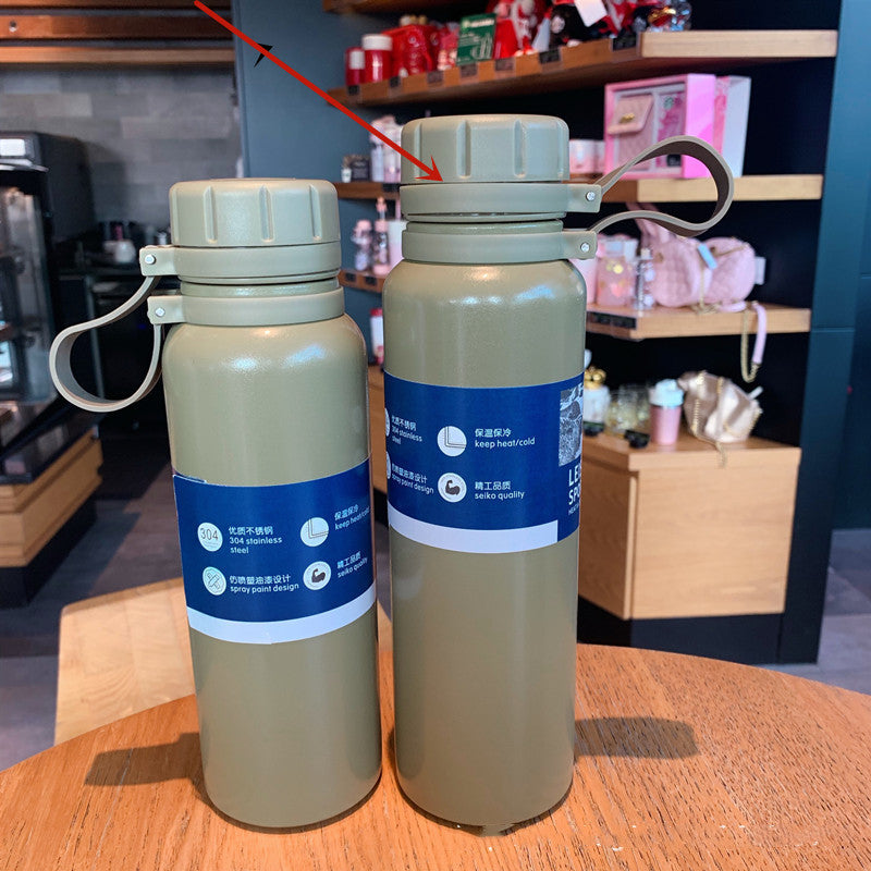 Outdoor Stainless Steel Sports Water Bottle – Portable Vacuum Insulated Flask, Large Capacity (650ml/800ml), Keeps Drinks Hot & Cold