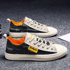 Men’s Youth Casual Sneakers – Trendy Denim Low-Top Sports Shoes with Rubber Sole