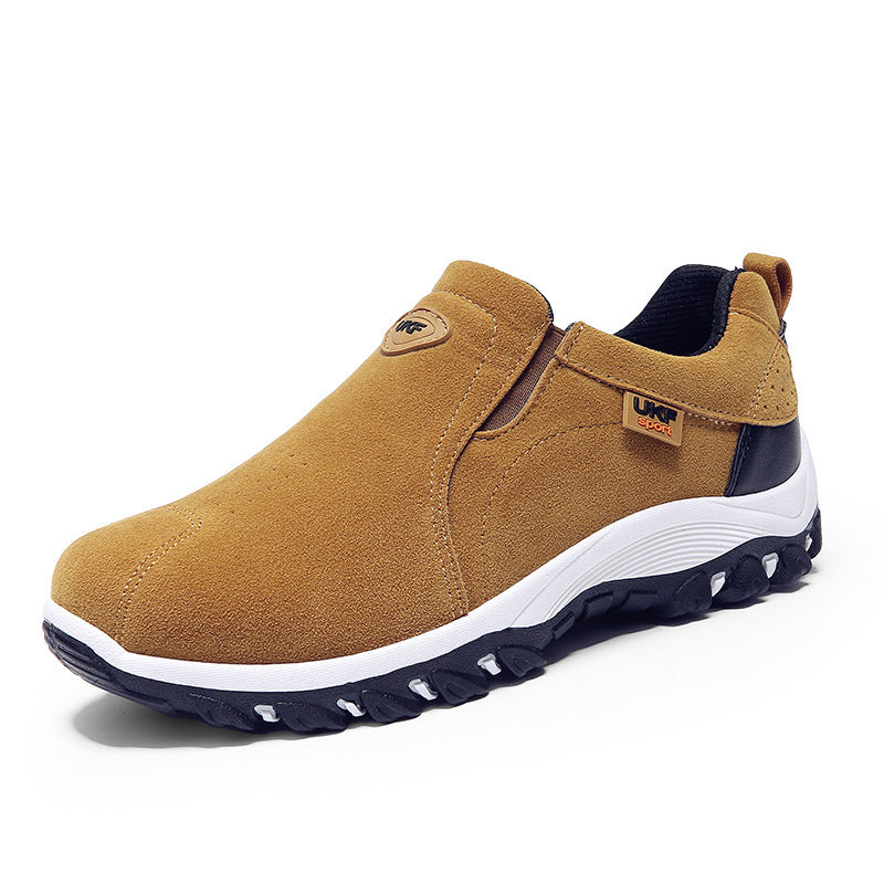Men’s Suede Slip-On Outdoor Casual Shoes – Comfortable All-Season Footwear