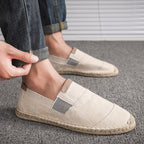 Handmade Canvas Straw Shoes – Lightweight Breathable Non-Slip Casual Sneakers