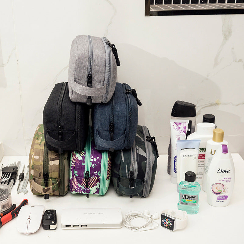 Men’s & Women’s Travel Toiletry Bag – Waterproof Polyester Cosmetic Organizer with Zipper Pockets | Business & Outdoor Storage Bag