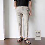 Men’s Cotton Linen Straight-Leg Trousers – Lightweight Summer Casual Pants