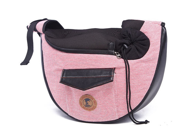 Breathable Lightweight Pet Travel Bag – Soft Cotton, Stylish & Washable Dog & Cat Carrier Tote