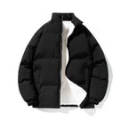 Men’s Winter Jacket with Lambswool Lining – Stand-Up Collar Cotton-Padded Coat (Sizes L–8XL)