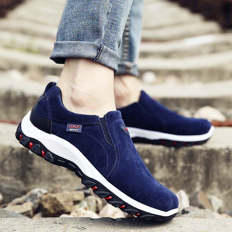 Men’s Suede Slip-On Outdoor Casual Shoes – Comfortable All-Season Footwear