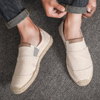 Handmade Canvas Straw Shoes – Lightweight Breathable Non-Slip Casual Sneakers
