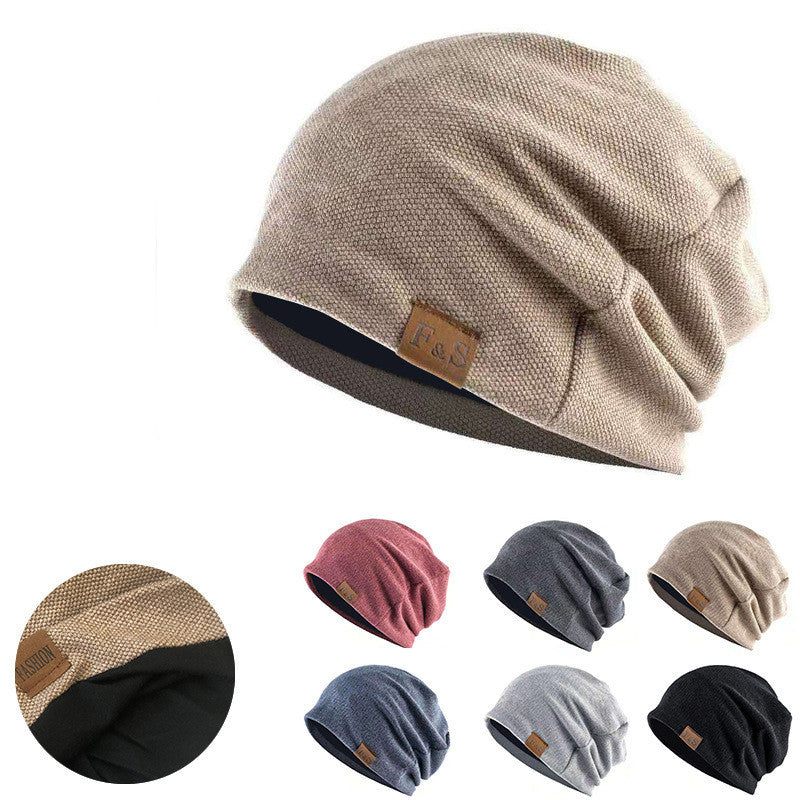 Unisex Warm Cotton Pullover Beanie – Fashionable Winter Hat for Men & Women
