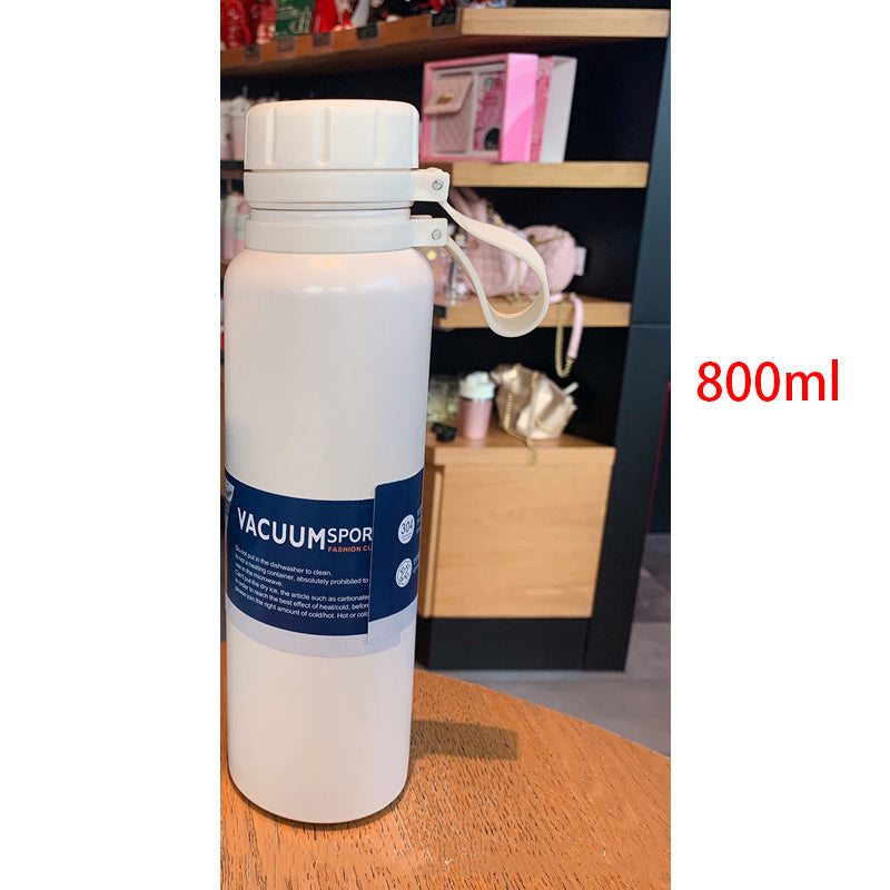 Outdoor Stainless Steel Sports Water Bottle – Portable Vacuum Insulated Flask, Large Capacity (650ml/800ml), Keeps Drinks Hot & Cold
