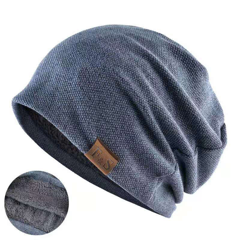 Unisex Warm Cotton Pullover Beanie – Fashionable Winter Hat for Men & Women