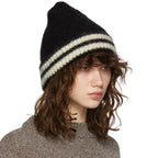 Unisex Striped Knitted Beanie – Warm Winter Wool-Look Hat for Men & Women