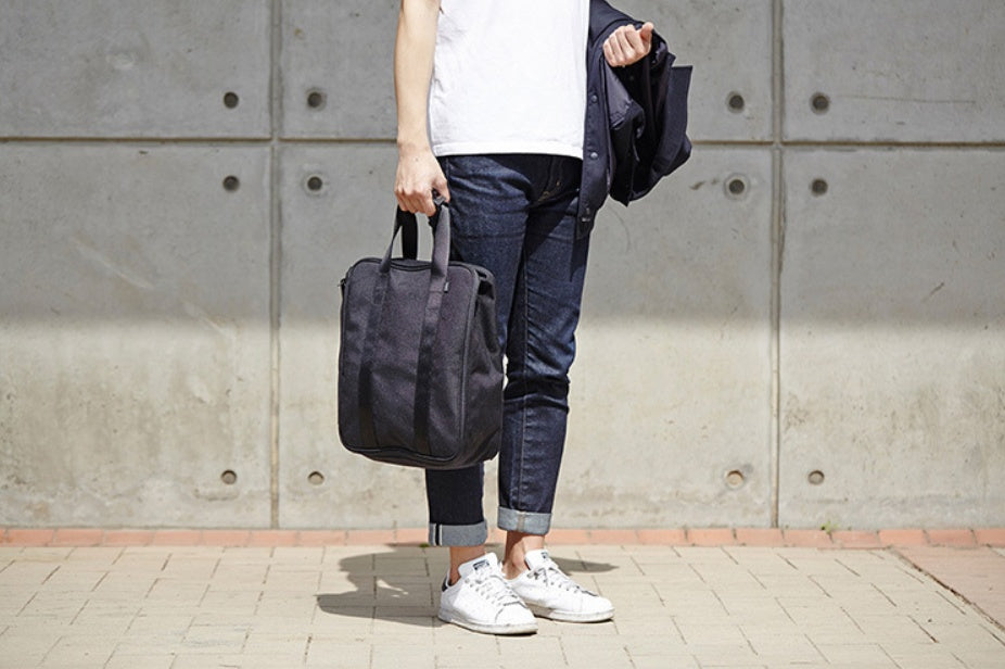 Cube Cotton Travel Bag – Black & Army Green | Multipurpose Makeup, Toiletry & Clothing Storage