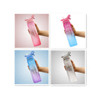 32oz Tritan Sports Water Bottle with Straw & Spray – Time Marker, Leakproof, Reusable, BPA-Free