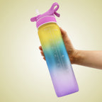 32oz Tritan Sports Water Bottle with Straw & Spray – Time Marker, Leakproof, Reusable, BPA-Free