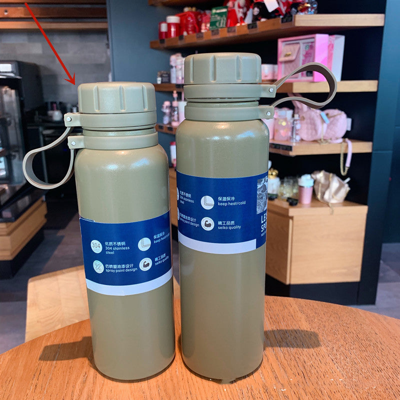 Outdoor Stainless Steel Sports Water Bottle – Portable Vacuum Insulated Flask, Large Capacity (650ml/800ml), Keeps Drinks Hot & Cold