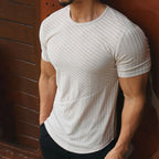 Men’s Solid Color Loose Fit Short Sleeve T-Shirt – Casual Cotton Blend Summer Top
