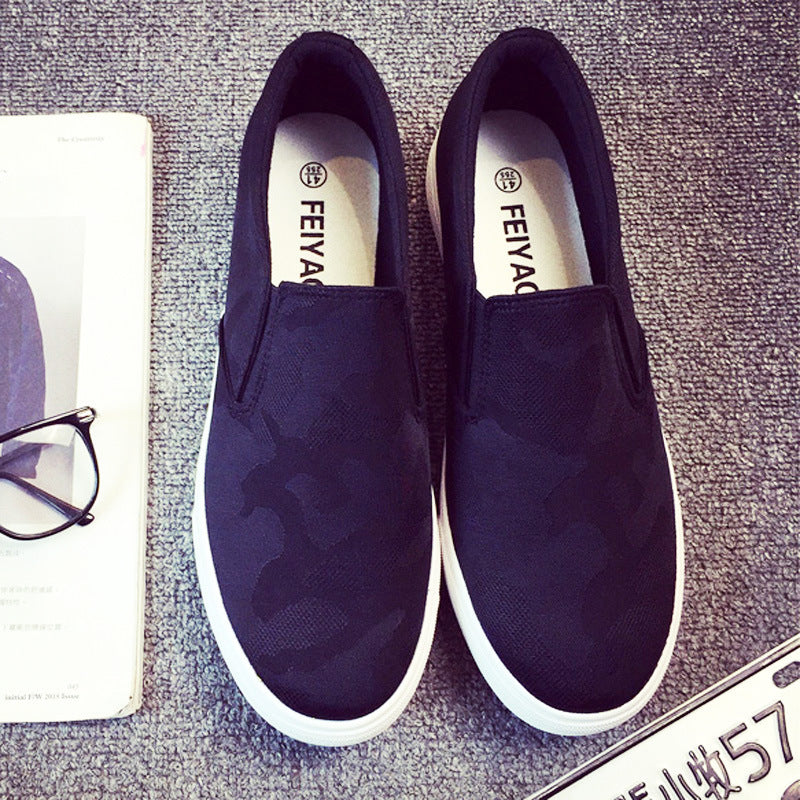 Men’s Camouflage Slip-On Canvas Sneakers – Lightweight Breathable Casual Shoes