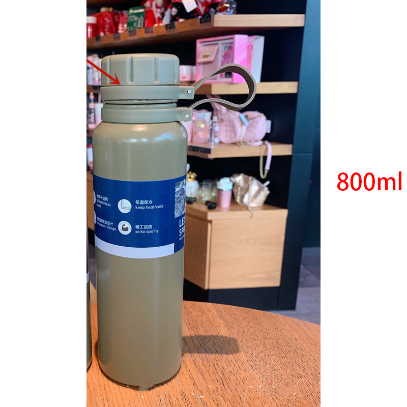 Outdoor Stainless Steel Sports Water Bottle – Portable Vacuum Insulated Flask, Large Capacity (650ml/800ml), Keeps Drinks Hot & Cold