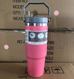 30 oz Stainless Steel Insulated Travel Tumbler – Double Wall Coffee Mug with Handle, Lid & Vacuum Seal