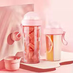 Double Tube Water Bottle – Leakproof BPA-Free Sports Bottle, 420ml/600ml – Gym, Hiking, Cycling