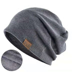 Unisex Warm Cotton Pullover Beanie – Fashionable Winter Hat for Men & Women