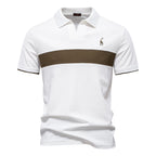 Men’s Embroidered Deer Polo Shirt – Classic Lapel Short Sleeve T-Shirt (S–XXL)