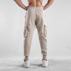 Men’s Cargo Jogger Pants with Ankle Tie – Multi-Pocket Cotton Sports Trousers for Leisure & Streetwear