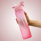 32oz Tritan Sports Water Bottle with Straw & Spray – Time Marker, Leakproof, Reusable, BPA-Free