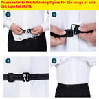 Men’s Non-Slip Shirt Band | Adjustable Anti-Slip Nylon Belt with Hook Fastening