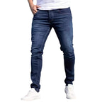 Men’s Slim Fit Casual Jeans – Dark Blue Street Fashion