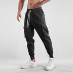 Men’s Cargo Jogger Pants with Ankle Tie – Multi-Pocket Cotton Sports Trousers for Leisure & Streetwear