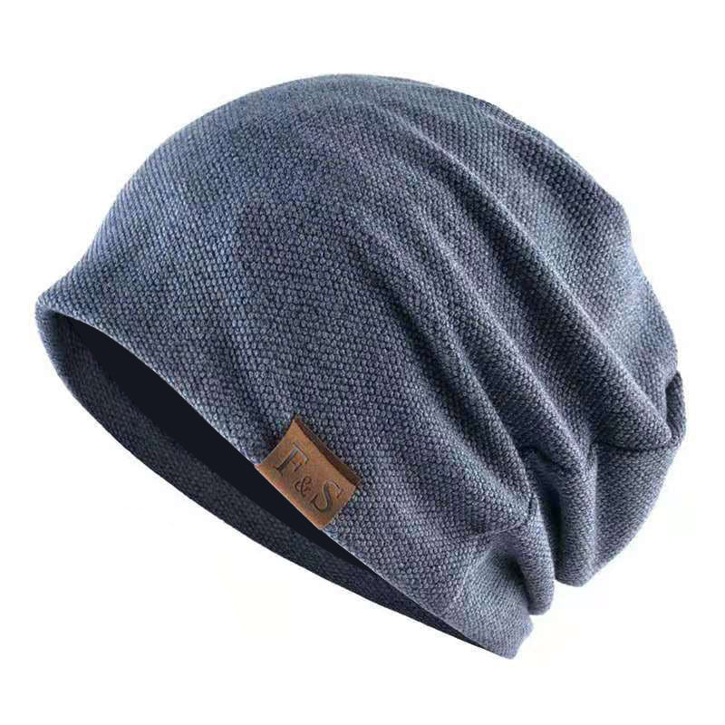 Unisex Warm Cotton Pullover Beanie – Fashionable Winter Hat for Men & Women