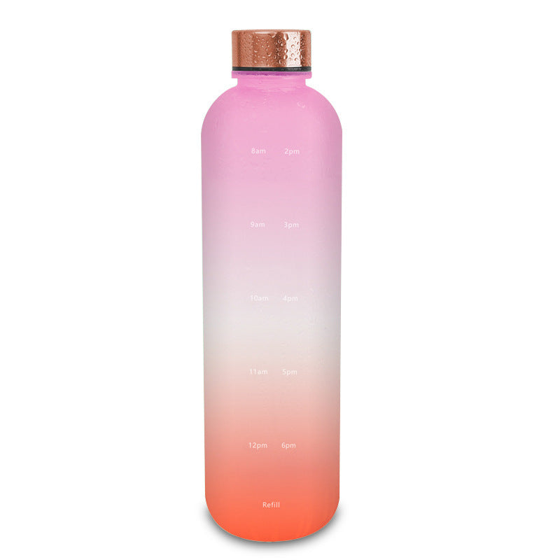 Frosted Gradient Sports Water Bottle – 1L BPA-Free Tritan with Handle