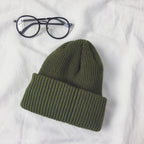 Unisex Wool Knitted Winter Hat – Warm Solid Color Beanie for Men & Women
