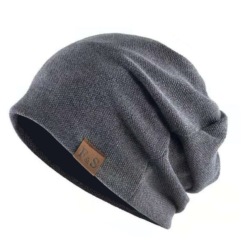 Unisex Warm Cotton Pullover Beanie – Fashionable Winter Hat for Men & Women