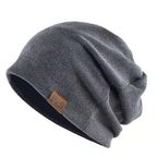 Unisex Warm Cotton Pullover Beanie – Fashionable Winter Hat for Men & Women
