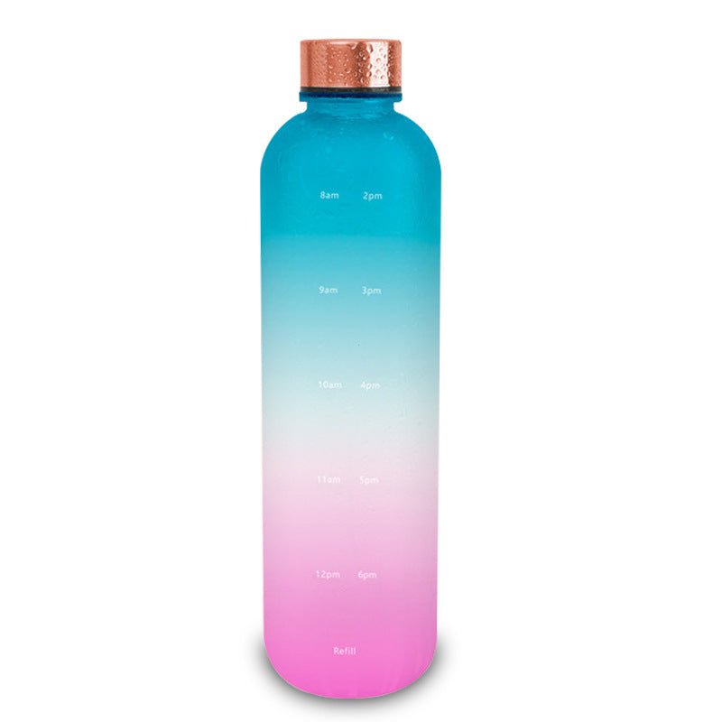 Frosted Gradient Sports Water Bottle – 1L BPA-Free Tritan with Handle