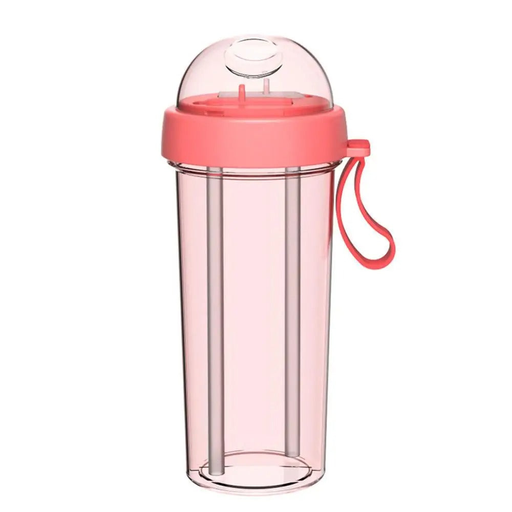 Double Tube Water Bottle – Leakproof BPA-Free Sports Bottle, 420ml/600ml – Gym, Hiking, Cycling
