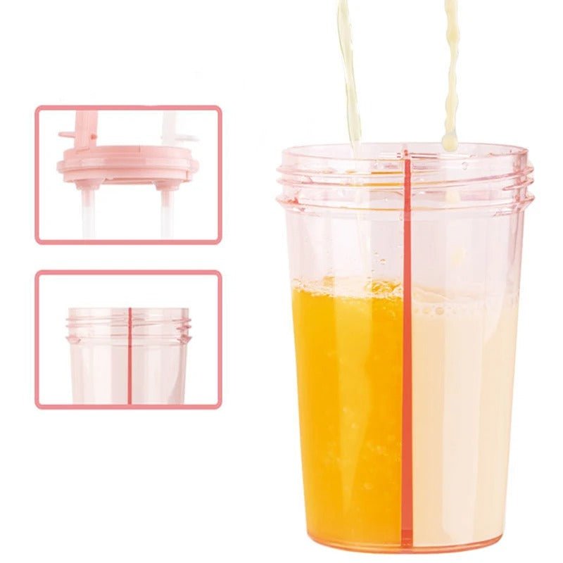 Double Tube Water Bottle – Leakproof BPA-Free Sports Bottle, 420ml/600ml – Gym, Hiking, Cycling